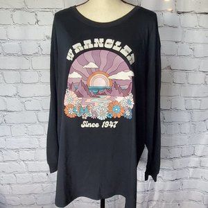 Wrangler Retro, Long Sleeve, Boyfriend Fit, Pullover, Graphic Tee, Wrangler